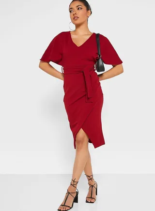 Tie Detail Kimono Dress