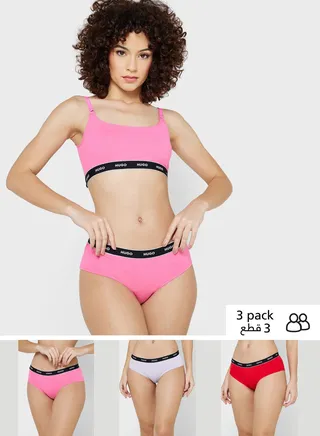 3 Pack Logo Band High Leg Brief