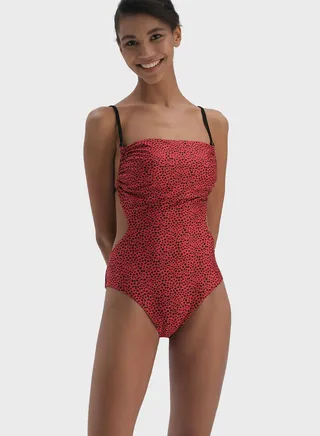 Leopard Print Cut Out Swimsuit