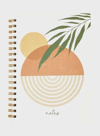 B5 Circle Boho Ringbound Notebook