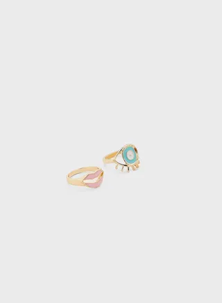 2 Pack Evil Eye Ring Set