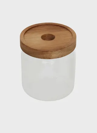 Freska Glass Storage Jar With Acacia Lid 500Ml
