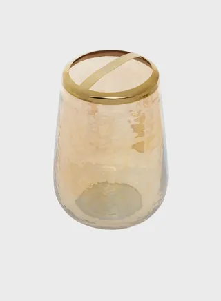 Allegra Gold Glass Toothbrush Holder