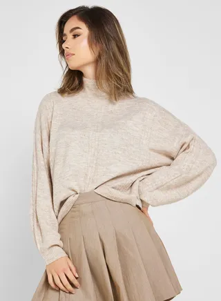 High Neck Knitted Sweater
