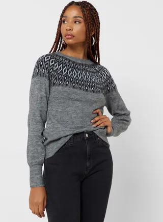 Printed Knitted Sweater
