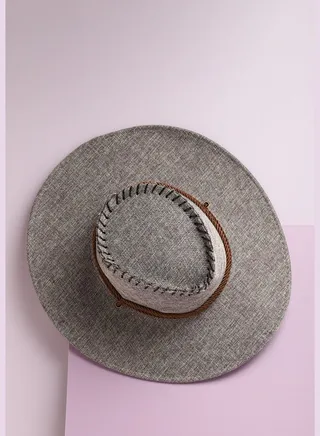 Casual Striped Cowboy Hat For Women