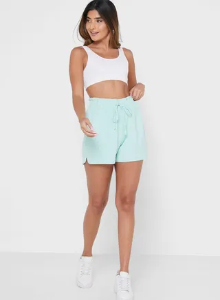 Drawstring Detail Mini Shorts