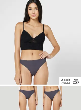 2 Pack High Leg Brief