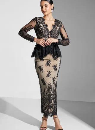 Peplum Lace Dress
