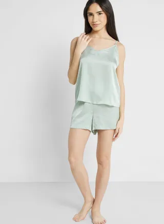 Strappy Cami & Pyjama Shorts Set