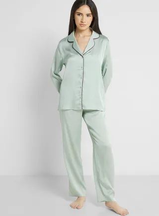 Button Down Shirt & Pyjama Set