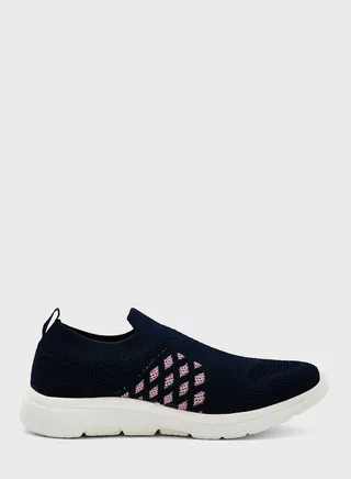Textured Slip-On Walking Shoes