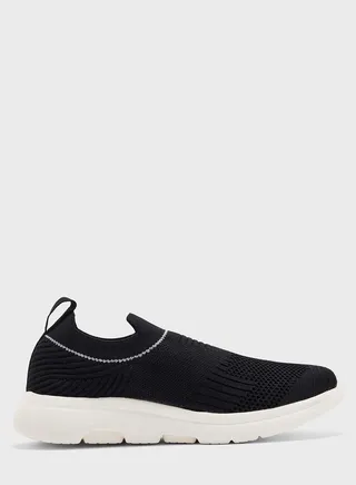 Textured Slip-On Walking Shoes