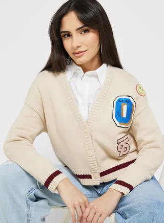 Button Detail Knitted Cardigan