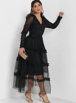 Tiered Tulle Dress
