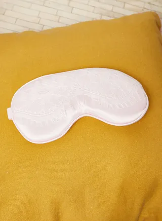 Pink Satin & Lace Sleeping Eye Mask