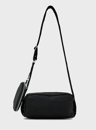 Compartment Nylon Crossbody Bag