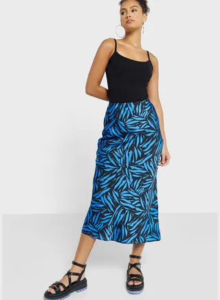 High Waist Printed Skirt
