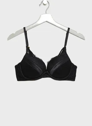 Eyelash Strappy Push Up Bra
