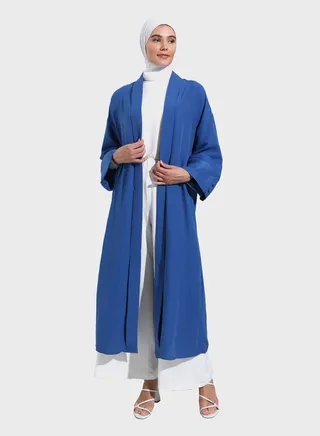 Button Detail Abaya Dress