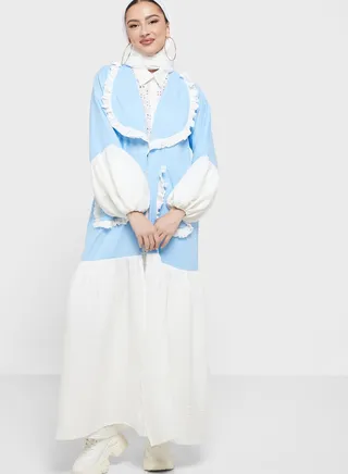 Colorblock Detail Abaya