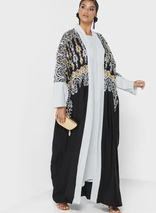 Wide Sleeve Embroidered Abaya