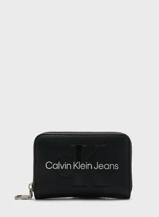 Sculpted Medium Zip Around Wallet