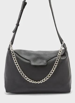 Slouchy Tote Bag With A Chain