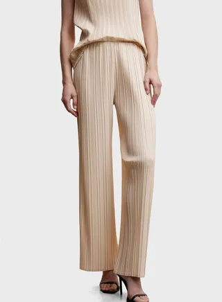 High Waist Plisse Pants