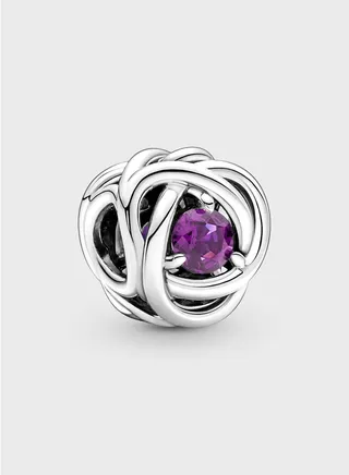 Purple Eternity Circle Charm