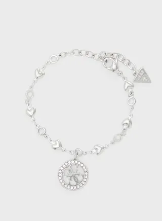 Hearts Chain and Pave Bracelet