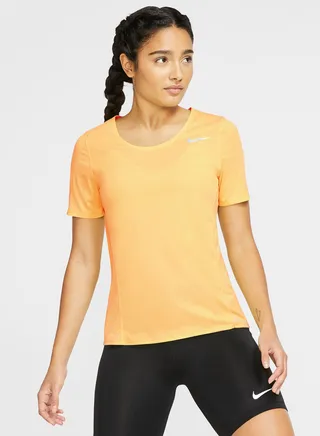 City Sleek Short Sleeve Running T-Shirt Melon Tint/Reflective Silv