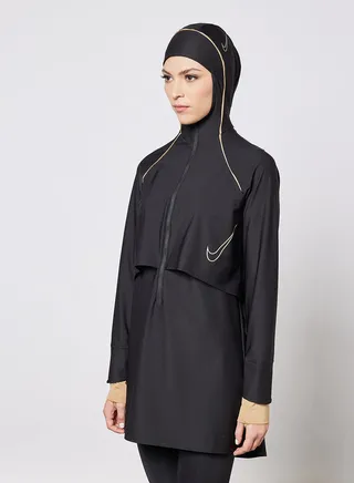 Full Coverage Swim Tunic Black