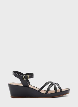 Rebecca Ankle Strap Wedge High Heel Sandals