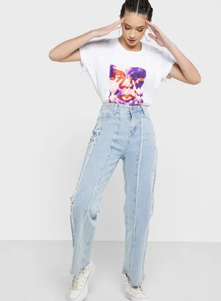 Front Pleat Jeans