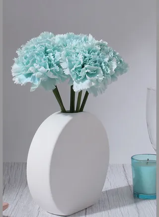 Decorative Carnation Faux Artificial Flower Bouqet