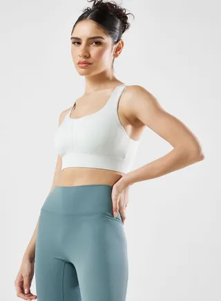 Cutout Back Detail Sports Bra