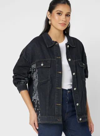 Printed Denim Jacket