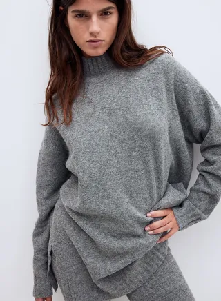 High Neck Knitted Sweater