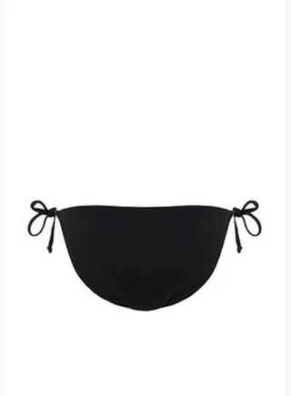 Black Tied Textured Bikini Bottoms TBESS23BA00222