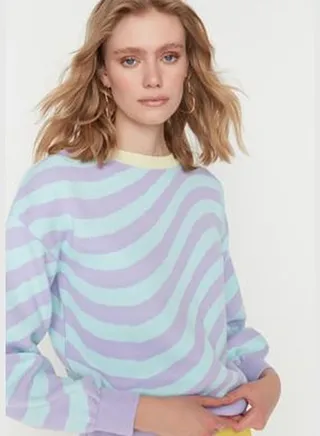 Lilac Crew Neck Knitwear Sweater