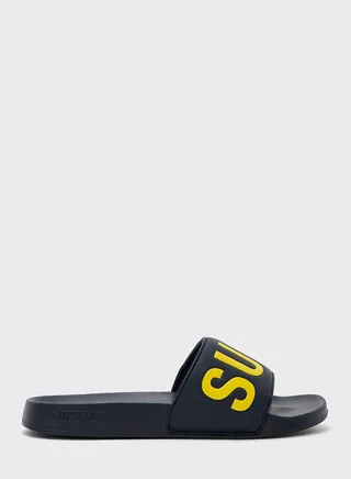 Code Logo Vegan Pool Slide Flip Flops