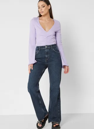 High Waist Straight Jeans