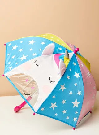 3D Rainbow Unicorn Umbrella