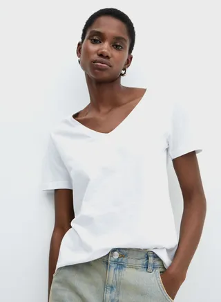 V-Neck Knitted T-Shirt