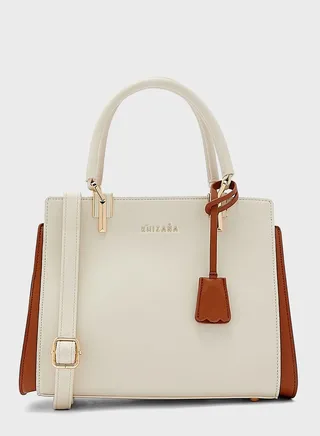 Tote Handbag With Contrast Detail