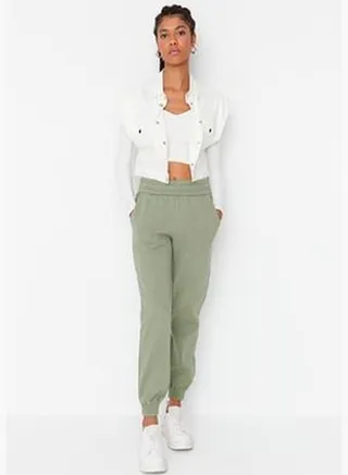 Mint Basic Jogger Fleece Inside Knitted Knitted Sweatpants TWOAW21EA0010.