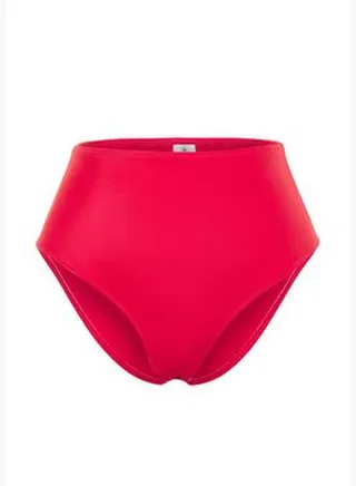 Red High Waist Bikini Bottom TBESS21BA0057