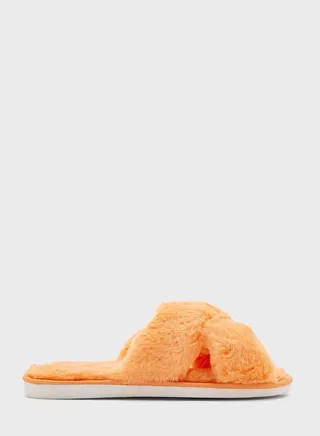 Crossover Fluffy Bedroom Slipper