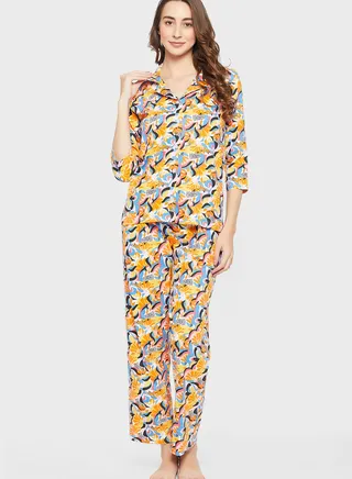 Printed Shirt & Pyjama Set